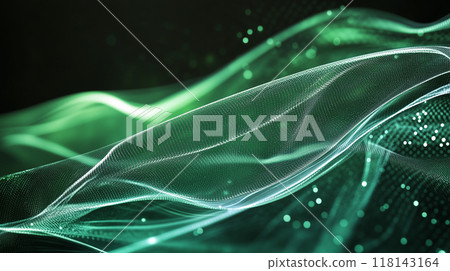 Green wave background 118143164