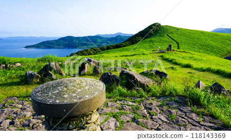 View from Kawauchi Pass in Hirado City, Nagasaki Prefecture 118143369