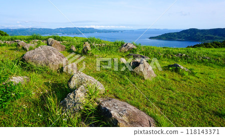 View from Kawauchi Pass in Hirado City, Nagasaki Prefecture 118143371