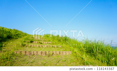 View from Kawauchi Pass in Hirado City, Nagasaki Prefecture 118143387