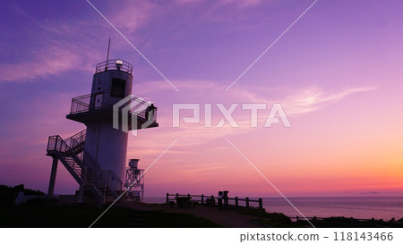 Sunset at Obae Lighthouse. Hirado City, Nagasaki Prefecture Sunset at Obae Lighthouse. Hirado City, Nagasaki Prefecture 118143466