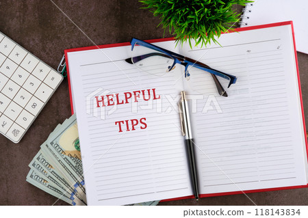 Helpful Tips words there is an important text in the business book Helpful Tips words there is an important text in the business book 118143834