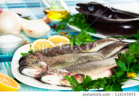 Image of freshness fish and vegetables 118143955
