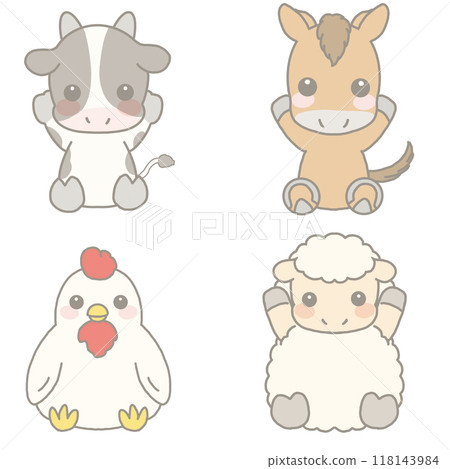 可愛的動物插圖集 可愛的動物插圖集 118143984