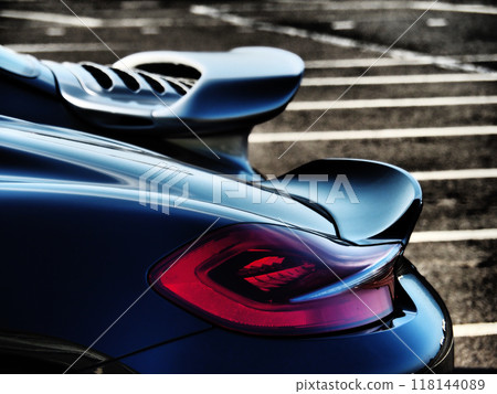 Shiny black sports car 118144089