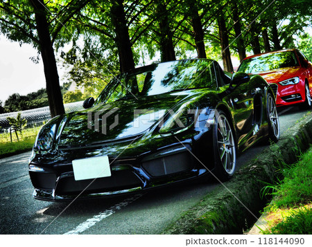 A shiny black convertible A shiny black convertible 118144090