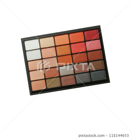 Bright colorful shadows for makeup isolated on white background 118144653