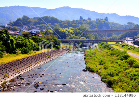 天如橋/三峰河上游/弁財天橋、高遠大橋方向（長野縣伊那市） [2024.9] 118144990