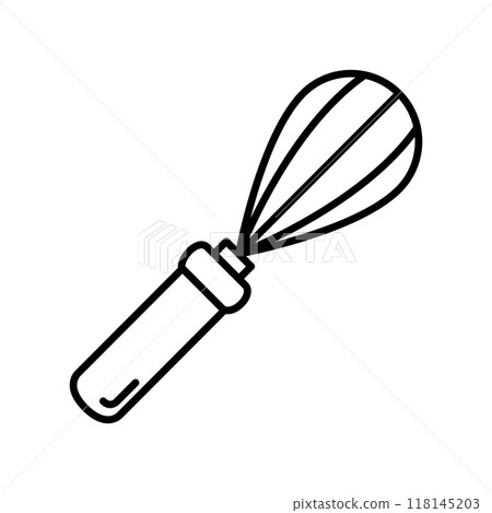 Whisk for mixing and whisking outline icon Whisk for mixing and whisking outline icon 118145203