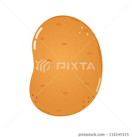 Potato character. Vector hand drawn cartoon kawaii character illustration icon. Isolated on white background. Potato character concept 118145315