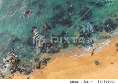 Aerial view of sunrise sea landscape 118145998