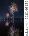 Fireworks reflected in the water 118146139