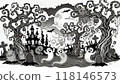 萬聖節月亮、鬼魂和墳墓 118146573