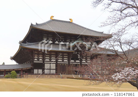 Todai-ji Temple Great Buddha Hall in early spring Todai-ji Temple Great Buddha Hall in early spring 118147861