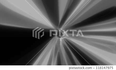 Abstract monochrome burst of energy light beams converging toward a central focal point creating a sleek and futuristic tunnel visual effect Abstract monochrome burst of energy light beams converging toward a central focal point creating a sleek and futuristic tunnel visual effect 118147975