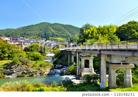 Benzaiten Bridge / View of Takato Town center from near the Mitake River (Ina City, Nagano Prefecture) [September 2024] 118148231