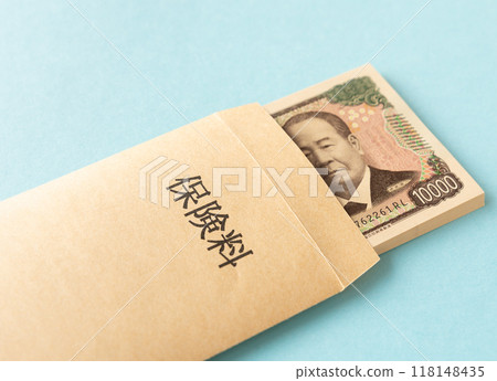 Insurance premium in an envelope 118148435