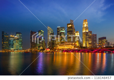 Singapore skyline in evening Singapore skyline in evening 118148457