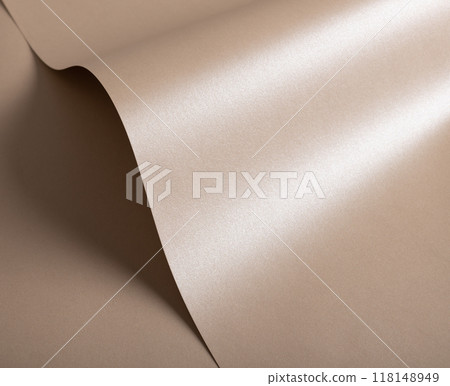 Beige texture with glossy glow and curved structure Minimalist luxury design, elegant wave, and rich 118148949