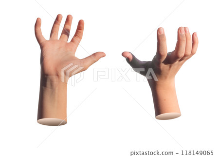 Kids hand holding, grabbing, grasping invisible object isolated on white background Kids hand holding, grabbing, grasping invisible object isolated on white background 118149065