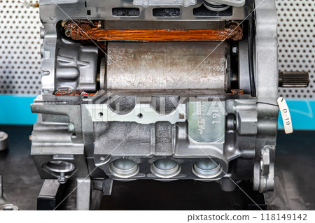 電動汽車馬達單元剖切模型 118149142