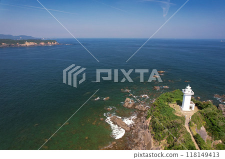 阿諾裡崎及其方形燈塔（無人機空拍） 118149413