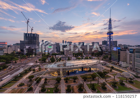 <Aichi Prefecture> Night view of Nagoya Sakae, downtown 118150257