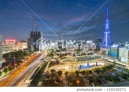 <Aichi Prefecture> Night view of Nagoya Sakae, downtown 118150271