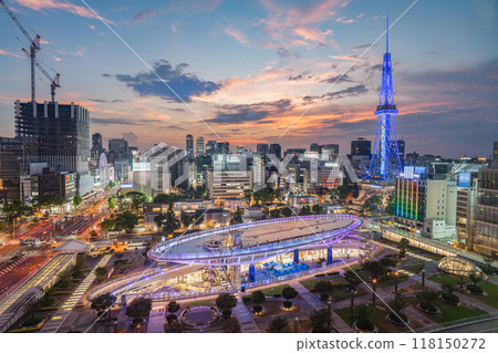 <Aichi Prefecture> Night view of Nagoya Sakae, downtown 118150272
