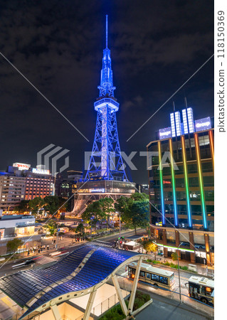 <Aichi Prefecture> Night view of Nagoya Sakae, downtown 118150369