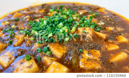 Spicy mapo tofu with Japanese pepper Spicy mapo tofu with Japanese pepper 118150468