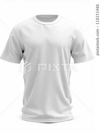 T-shirt mockup on white background, 3D render, for branding ads 118151488