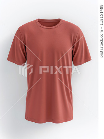 T-shirt mockup on white background, 3D render, for branding ads 118151489