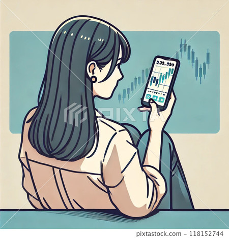 <圖解>投資形象年輕人用智慧型手機投資 118152744