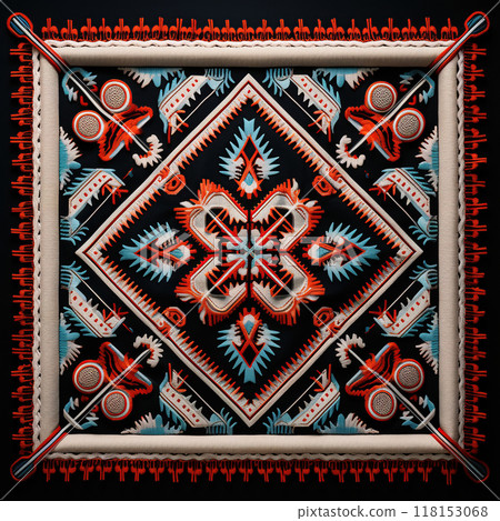 Native American eskimo traditional pattern ethnic design background Native American eskimo traditional pattern ethnic design background 118153068