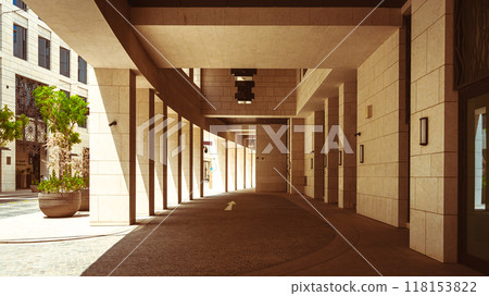 Modern city streets in the Doha city. High quality photo 118153822