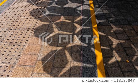 sunshades in a modern city. High quality photo 118153847