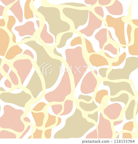 Abastract organic shape autumnal seamless pattern. Season flowing dots and blot drawn wallpaper. Seasonal Nature background. 118155764