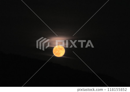 北斗市白州町,初升的夏日月亮 北斗市白州町,初升的夏日月亮 118155852
