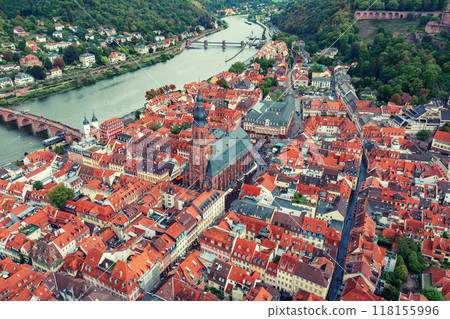Aerial View of Heidelberg, travel concept, Germany Aerial View of Heidelberg, travel concept, Germany 118155996