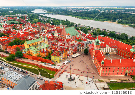 Old city in Warsaw, travel destinations European concept 118156018