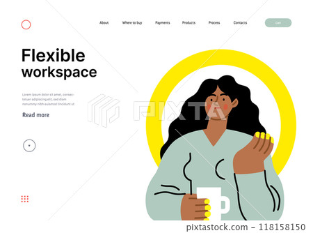 Creative Workspace: Video Conference, modern flat vector concept illustration of person engaging in virtual business meeting Connectivity, collaboration, digital interaction, remote work, productivity Creative Workspace: Video Conference, modern flat vector concept illustration of person engaging in virtual business meeting Connectivity, collaboration, digital interaction, remote work, productivity 118158150
