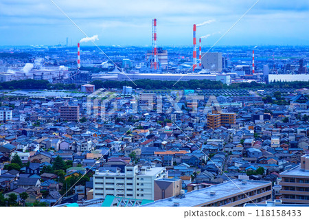 View of Hokuetsu Corporation's Niigata Factory from the Niigata Nippo Media Ship Observatory 118158433