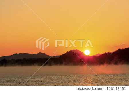 Winter in the Seto Inland Sea A storm dances across the Seto Inland Sea as the sun rises Winter in the Seto Inland Sea A storm dances across the Seto Inland Sea as the sun rises 118158461