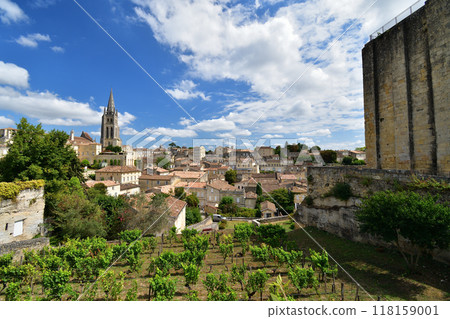 The beautiful medieval town of Saint-Emilion in Bordeaux, France, on August 15, 2024. 118159001