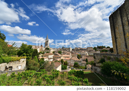 The beautiful medieval town of Saint-Emilion in Bordeaux, France, on August 15, 2024. 118159002
