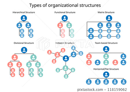 7 types of organizational structures to organize the company organization chart 118159062