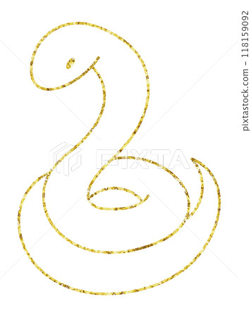 New Year's card illustration of a coiled snake for the Year of the Snake 118159092