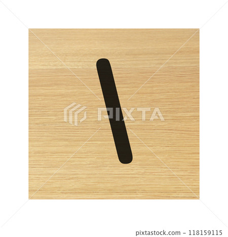 Back slash sign wood block Back slash sign wood block 118159115