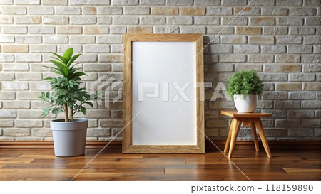 Wall art frame in white frame 118159890